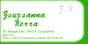 zsuzsanna merra business card